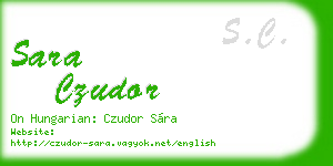sara czudor business card