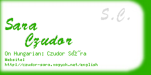 sara czudor business card